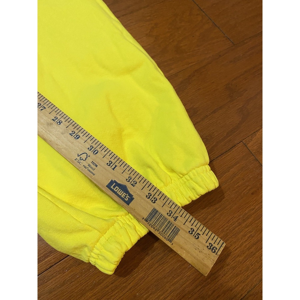 Sp5der Worldwide Yellow Sweatpants Size XXL 2XL 100% Cotton Made In USA - Picture 5 of 7